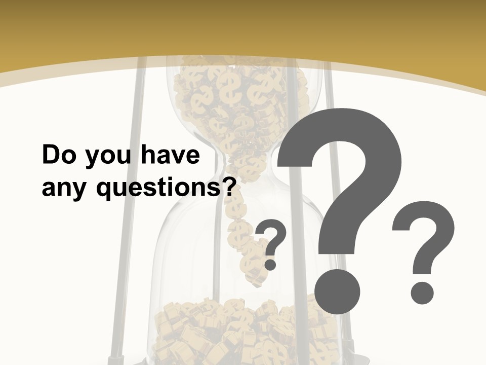 Currency Golden Deadline PowerPoint Template