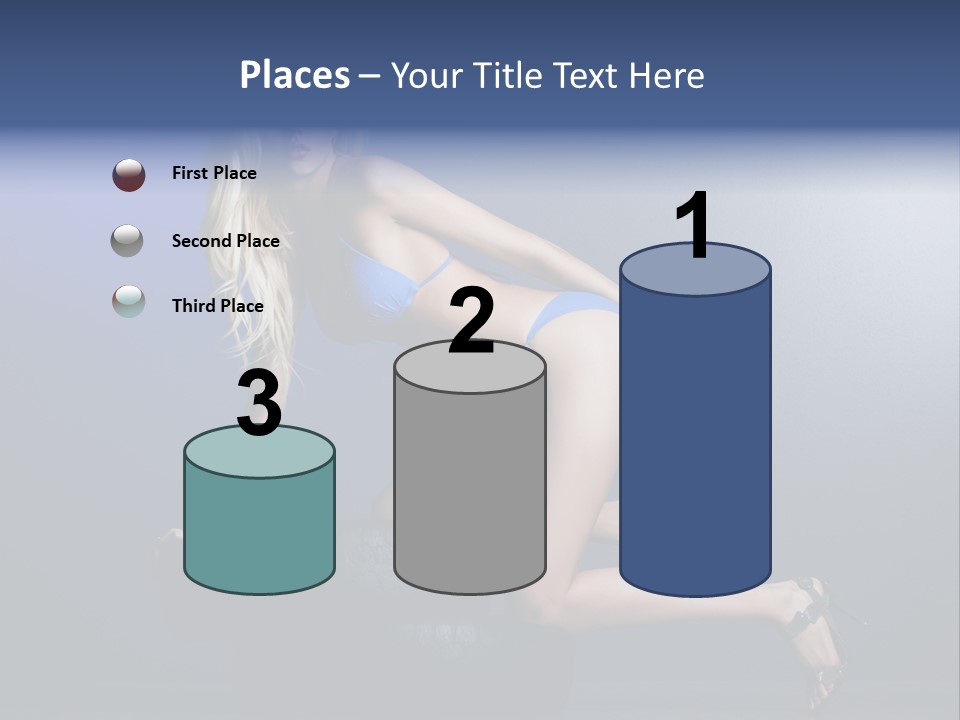 Attractive Make Up Blue PowerPoint Template