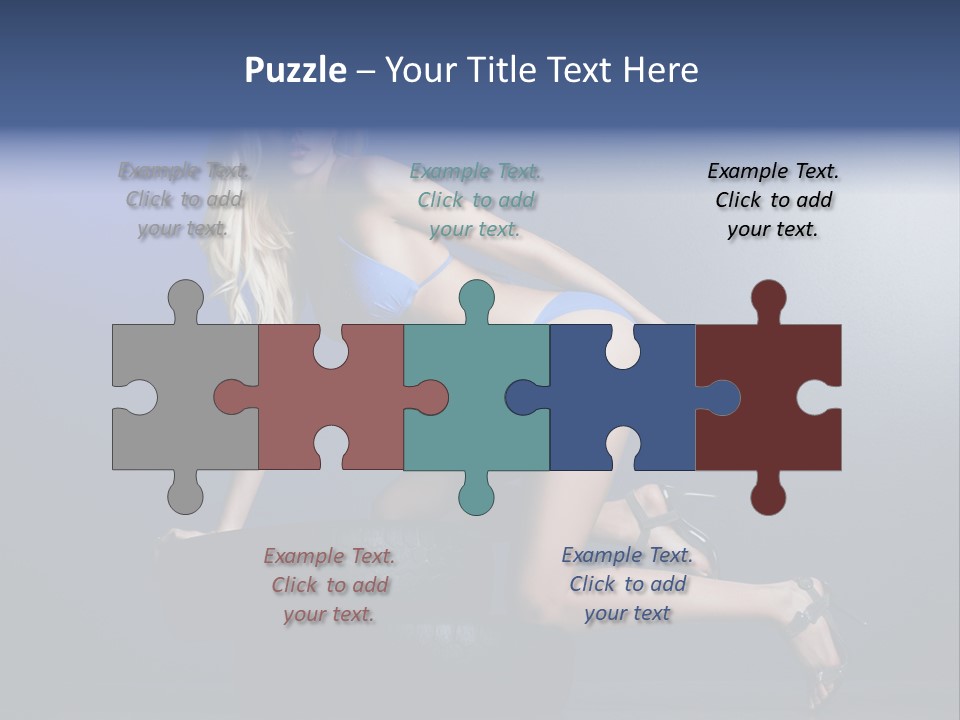 Attractive Make Up Blue PowerPoint Template