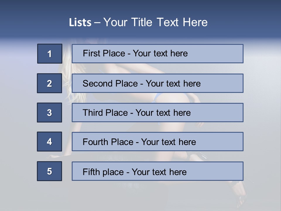 Attractive Make Up Blue PowerPoint Template
