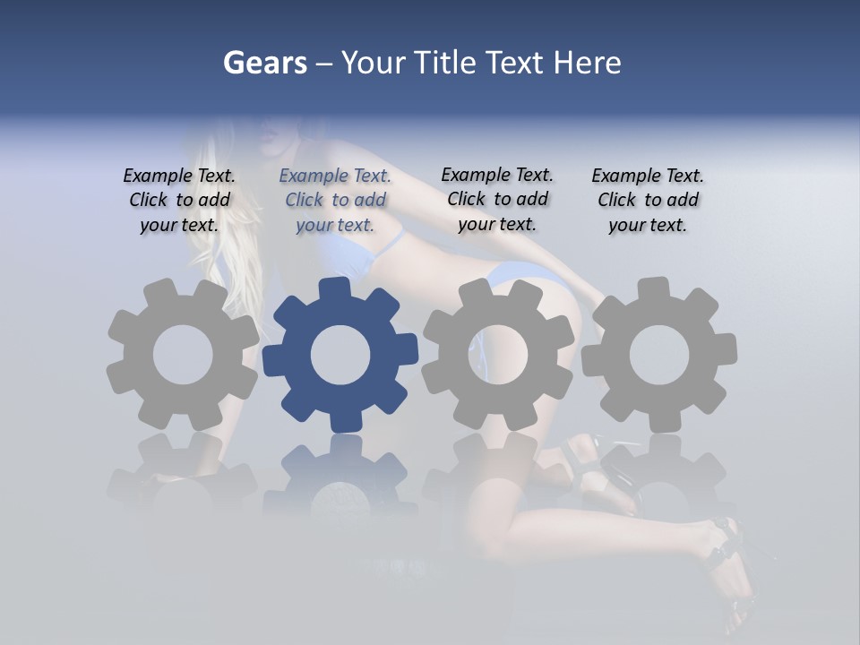 Attractive Make Up Blue PowerPoint Template