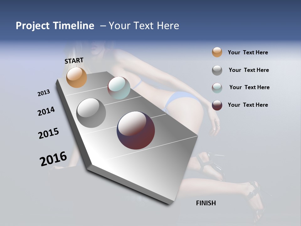 Attractive Make Up Blue PowerPoint Template