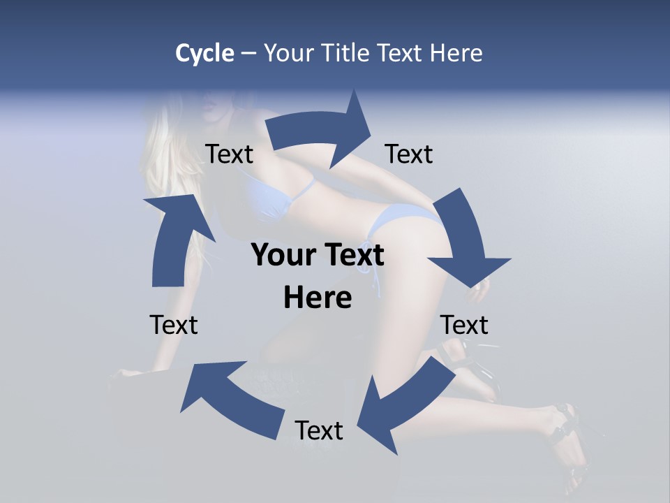 Attractive Make Up Blue PowerPoint Template