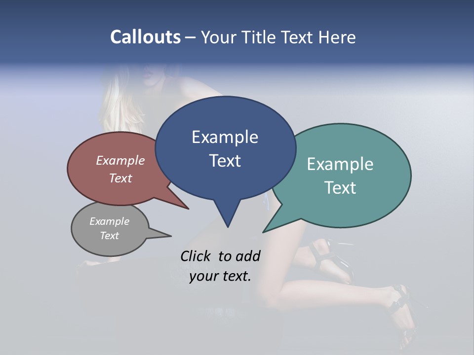 Attractive Make Up Blue PowerPoint Template