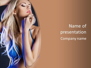 Beautiful Female Tender PowerPoint Template