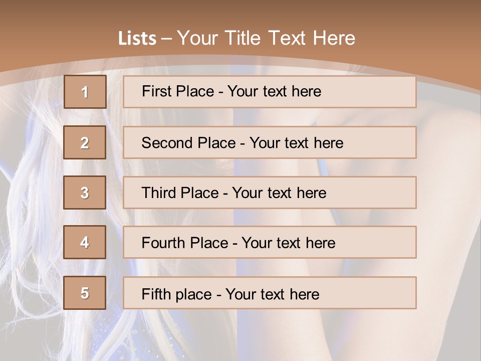 Beautiful Female Tender PowerPoint Template