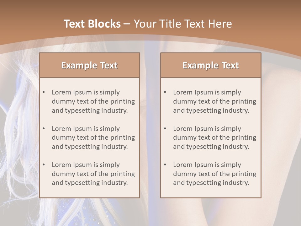 Beautiful Female Tender PowerPoint Template