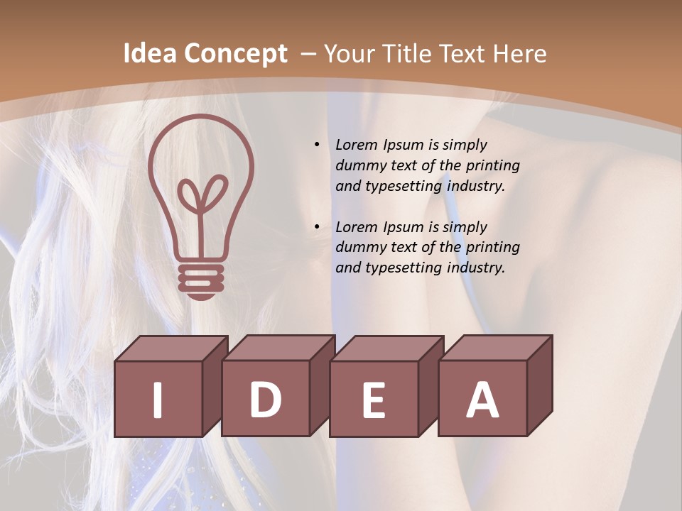 Beautiful Female Tender PowerPoint Template