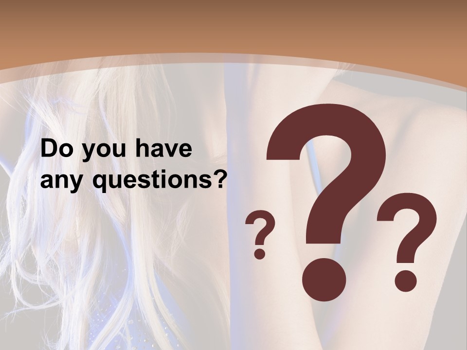 Beautiful Female Tender PowerPoint Template