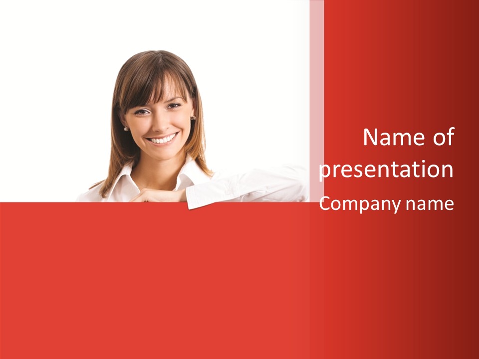 Businesspeople Copyspace Placard PowerPoint Template