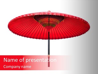 Paper Umbrella Waterproof PowerPoint Template