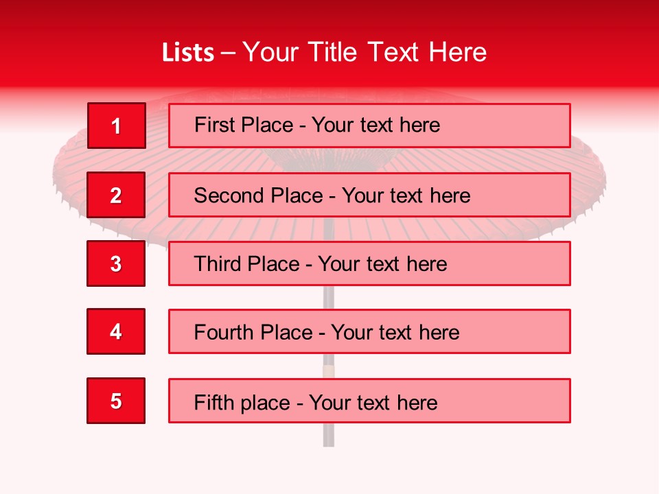 Paper Umbrella Waterproof PowerPoint Template