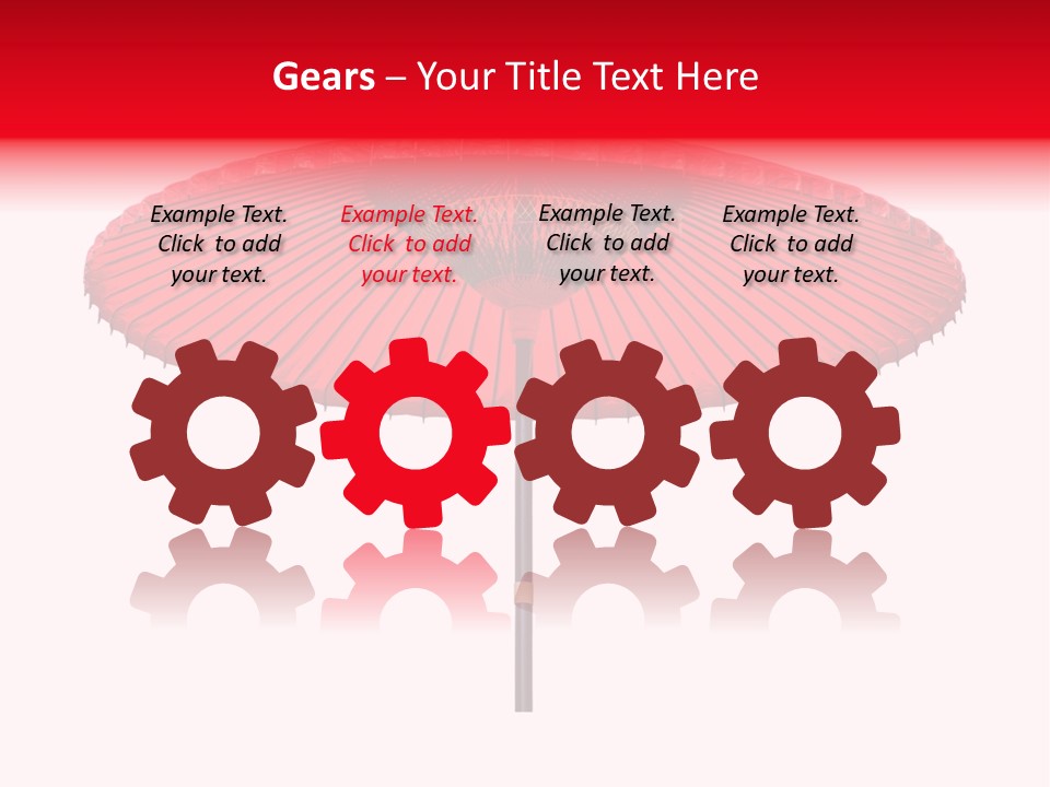 Paper Umbrella Waterproof PowerPoint Template