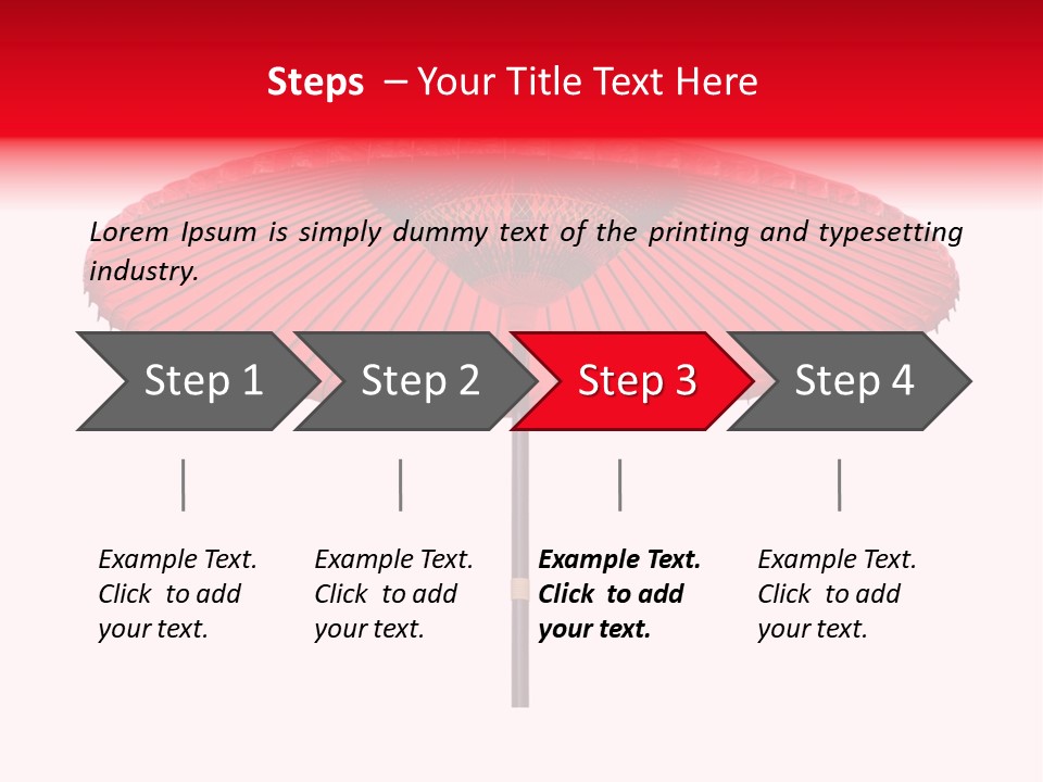 Paper Umbrella Waterproof PowerPoint Template