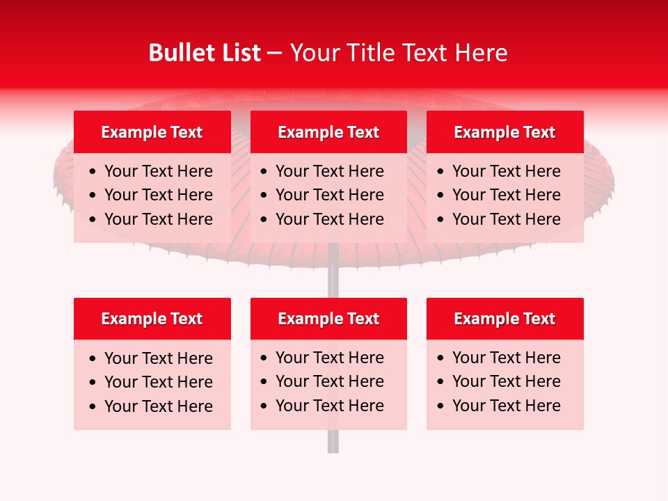 Paper Umbrella Waterproof PowerPoint Template