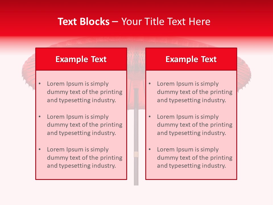 Paper Umbrella Waterproof PowerPoint Template