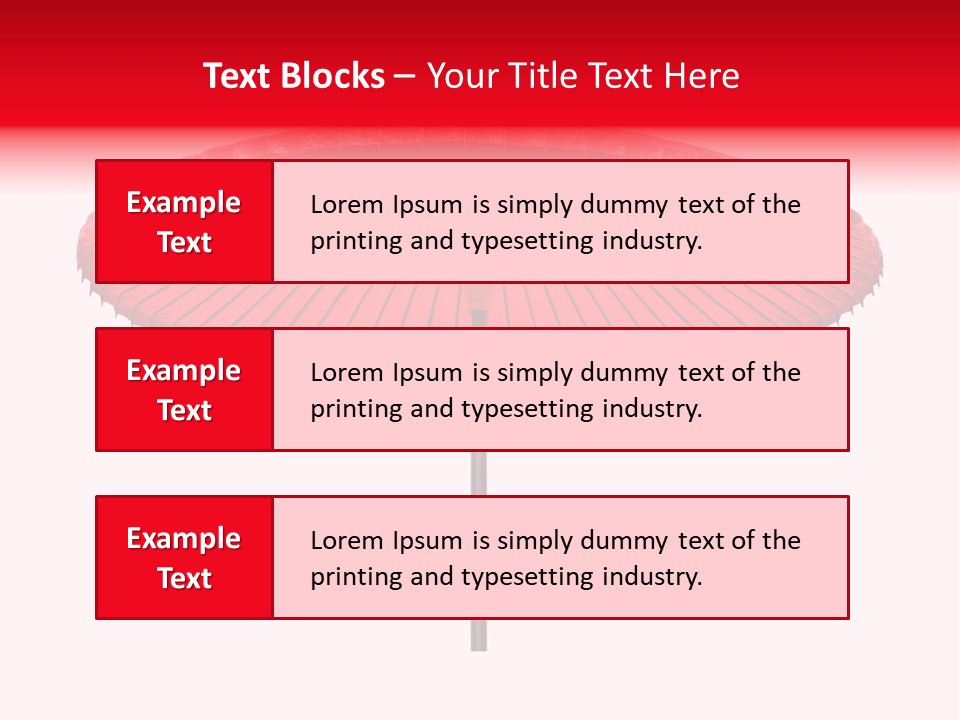 Paper Umbrella Waterproof PowerPoint Template