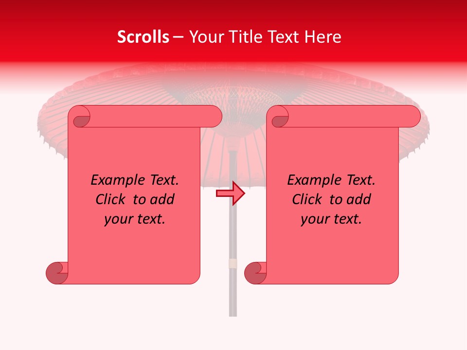 Paper Umbrella Waterproof PowerPoint Template