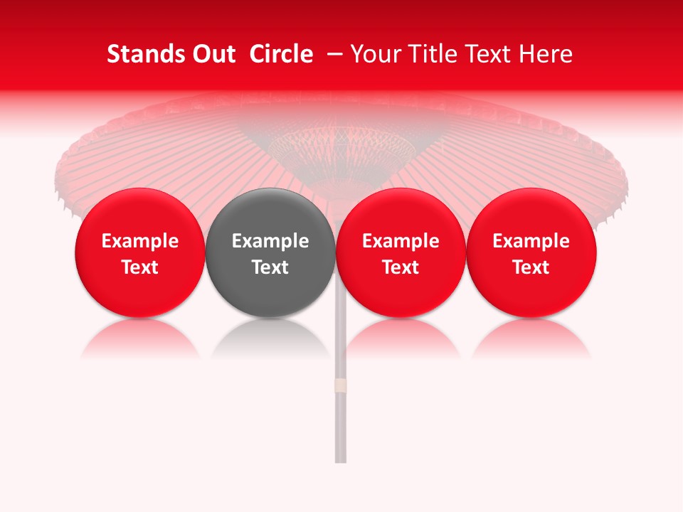 Paper Umbrella Waterproof PowerPoint Template