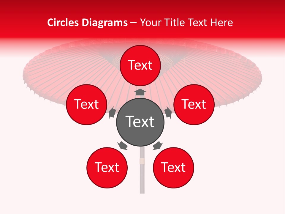 Paper Umbrella Waterproof PowerPoint Template