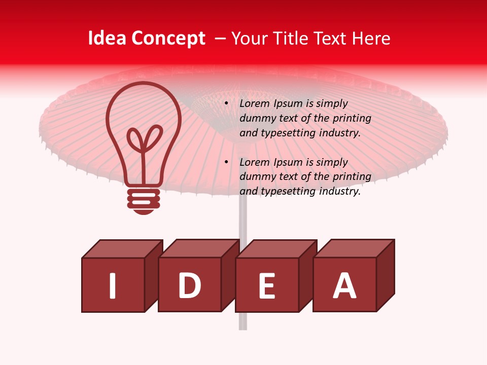 Paper Umbrella Waterproof PowerPoint Template