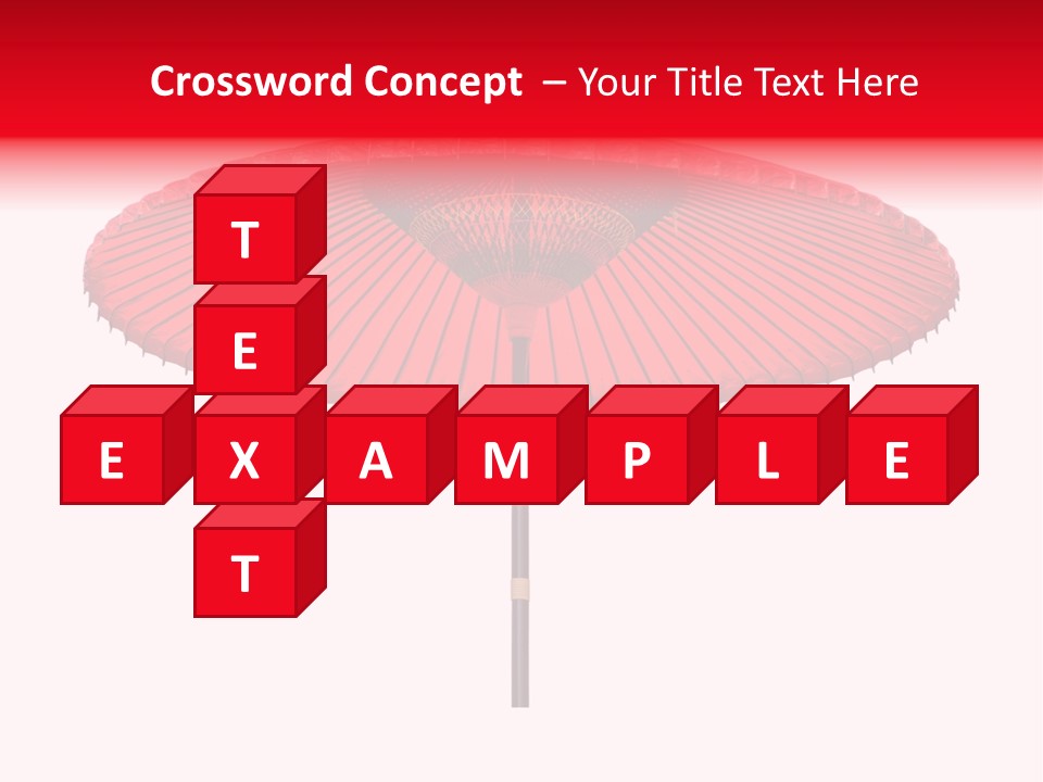 Paper Umbrella Waterproof PowerPoint Template