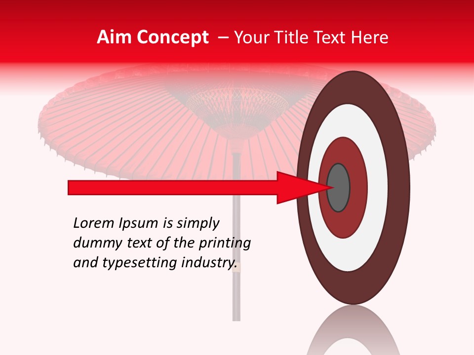 Paper Umbrella Waterproof PowerPoint Template