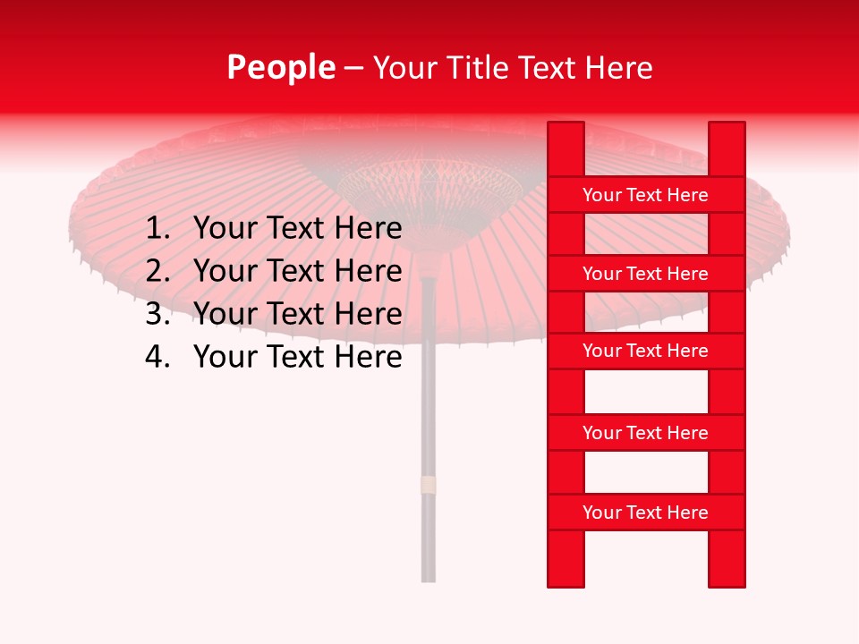 Paper Umbrella Waterproof PowerPoint Template