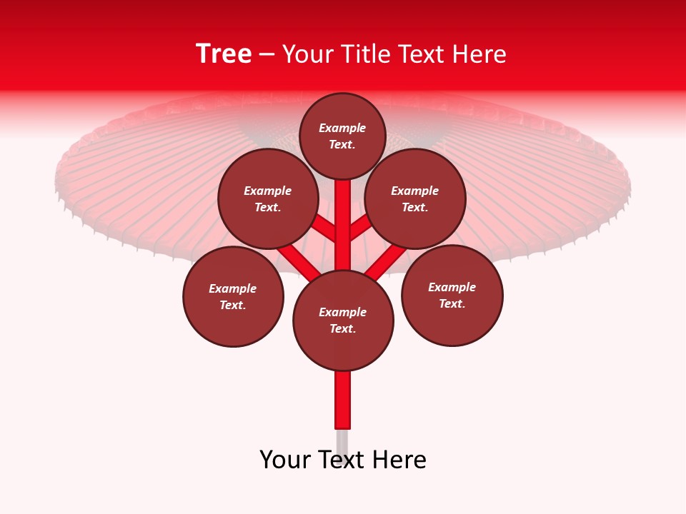 Paper Umbrella Waterproof PowerPoint Template