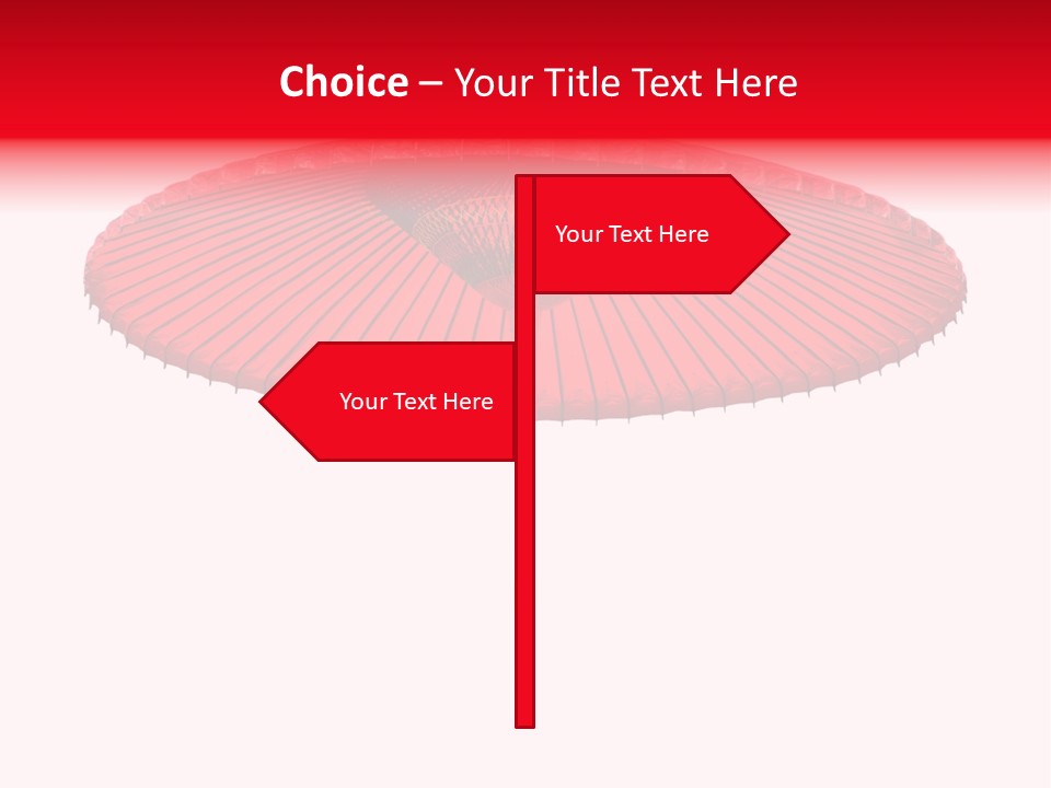 Paper Umbrella Waterproof PowerPoint Template