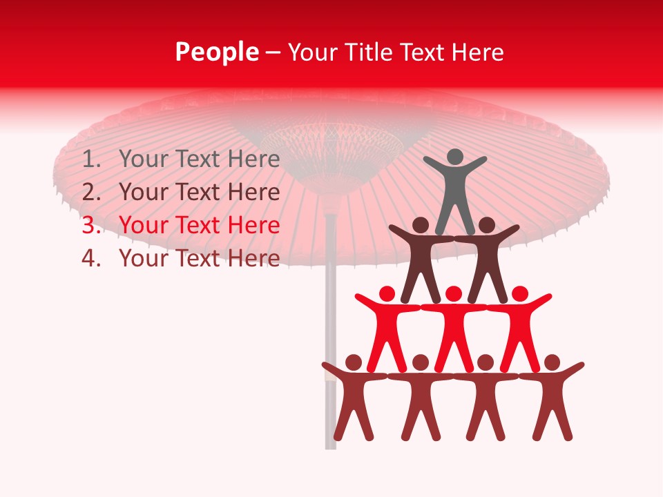 Paper Umbrella Waterproof PowerPoint Template