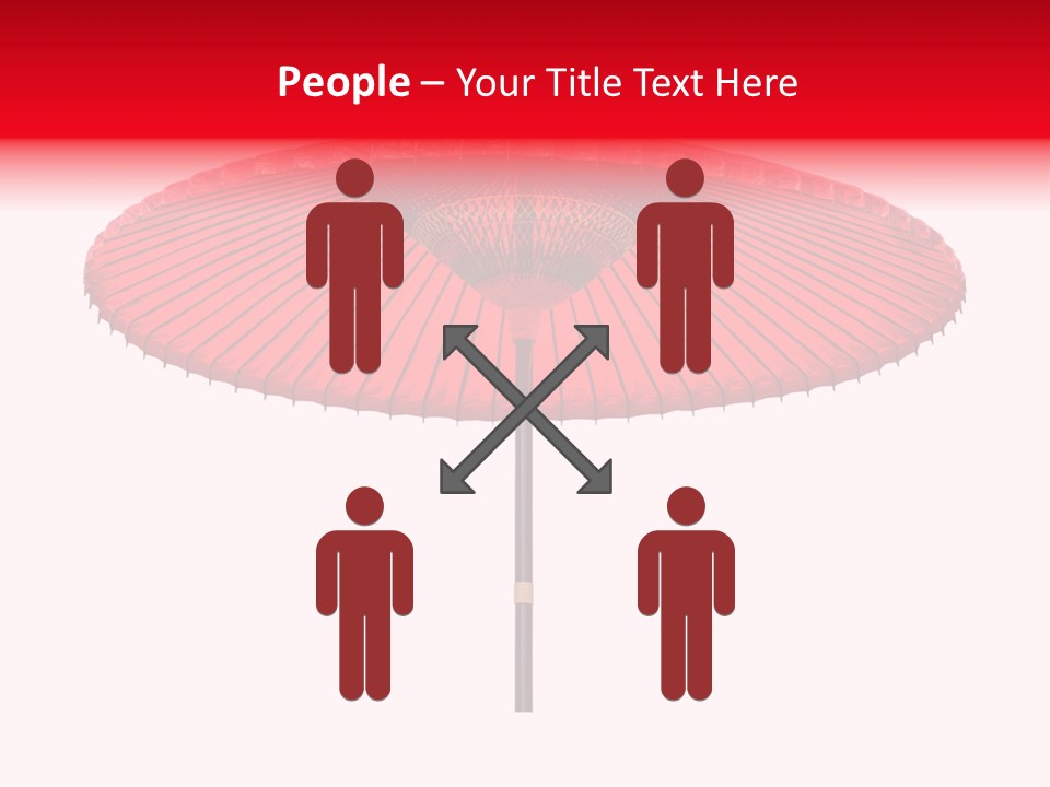 Paper Umbrella Waterproof PowerPoint Template