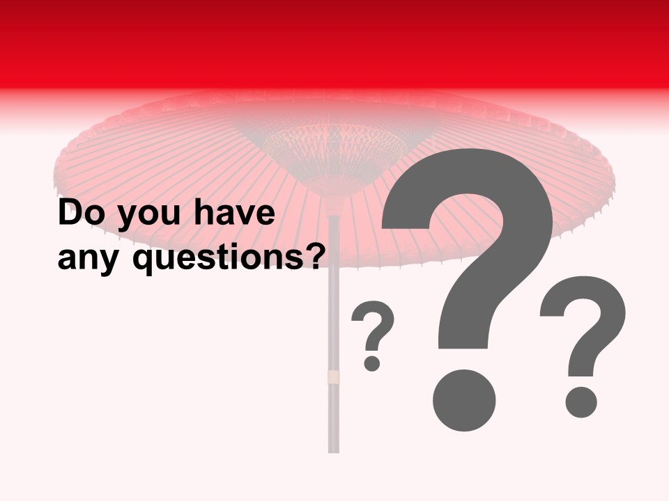 Paper Umbrella Waterproof PowerPoint Template