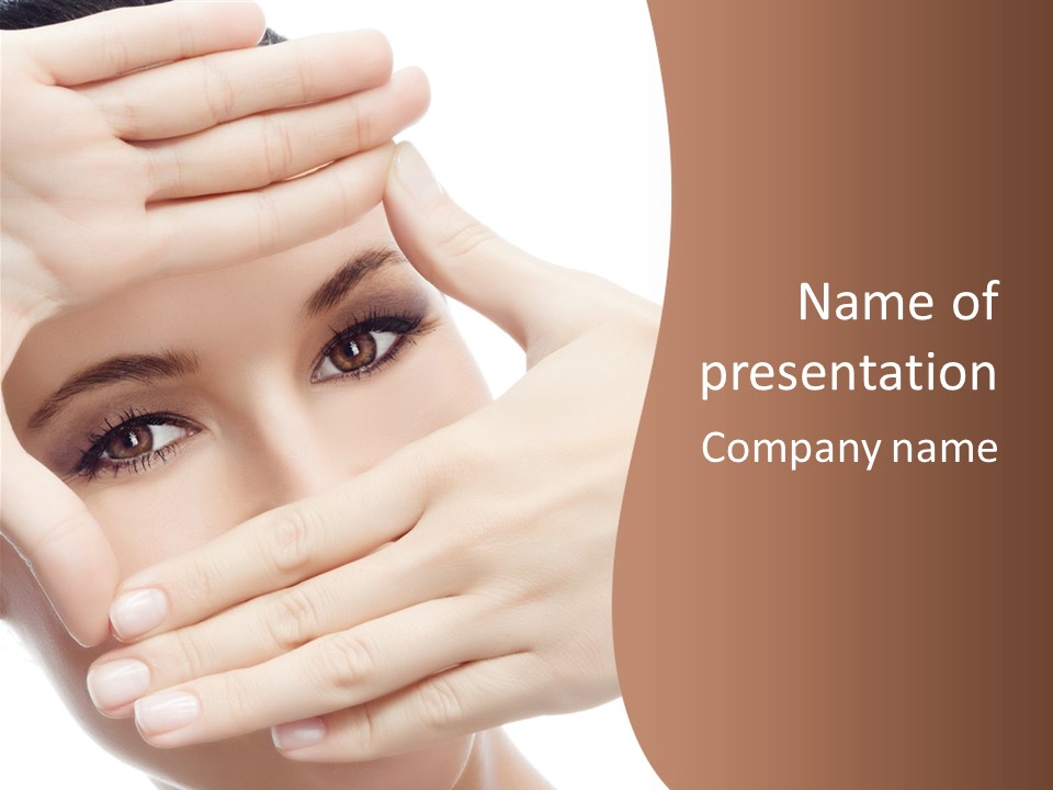 Health Girl Makeup PowerPoint Template