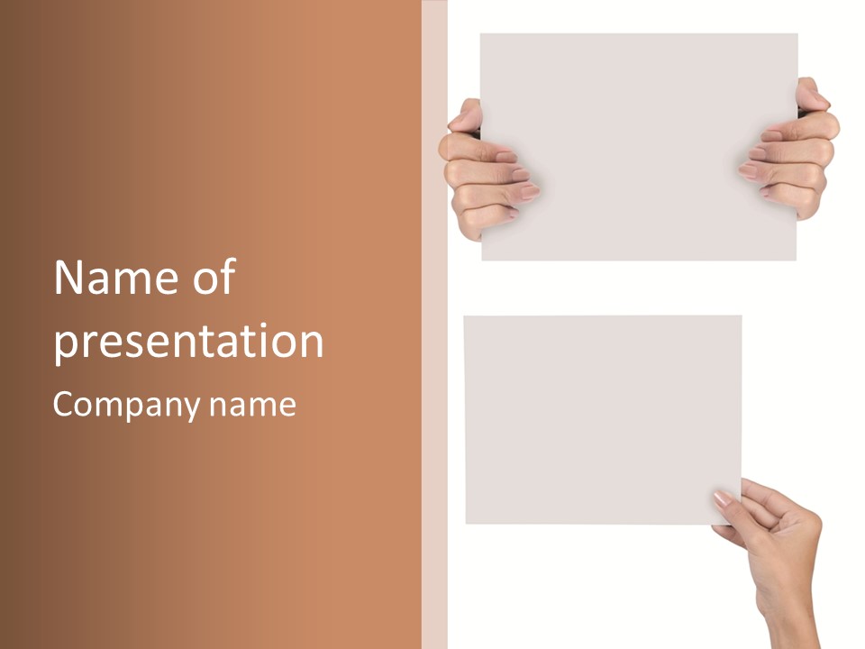 White Copy Space Showing PowerPoint Template