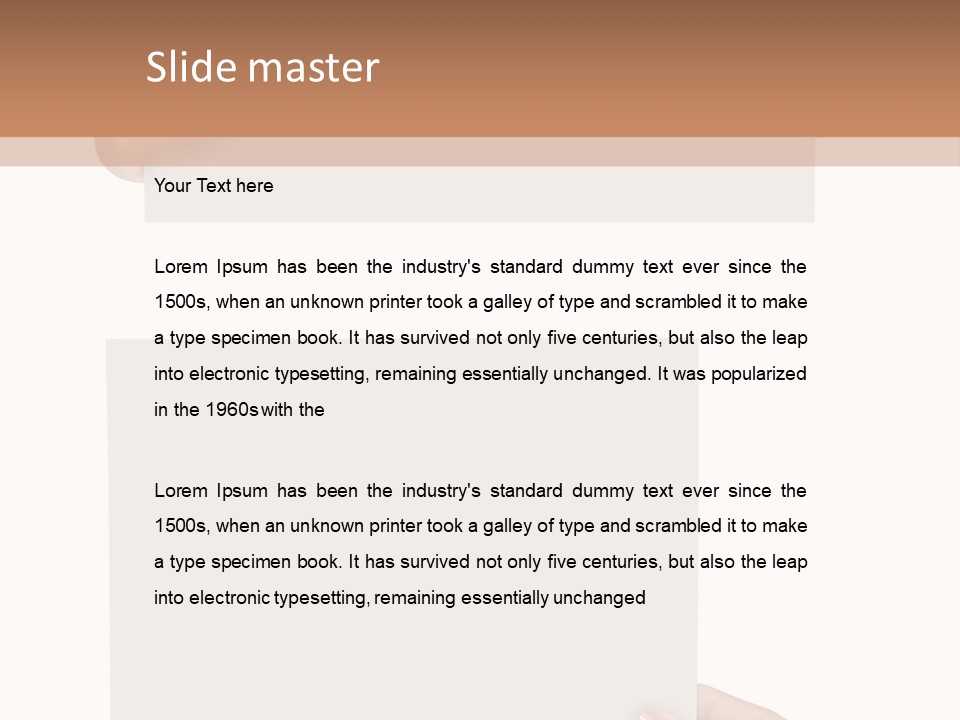 White Copy Space Showing PowerPoint Template