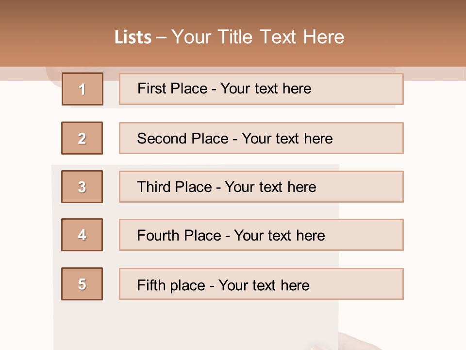 White Copy Space Showing PowerPoint Template