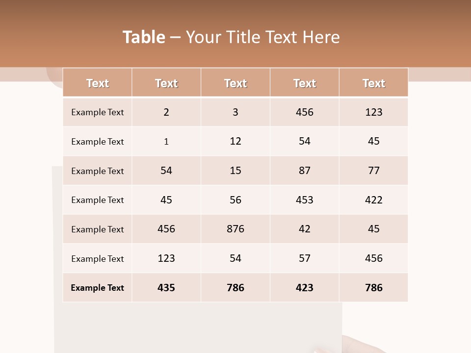 White Copy Space Showing PowerPoint Template