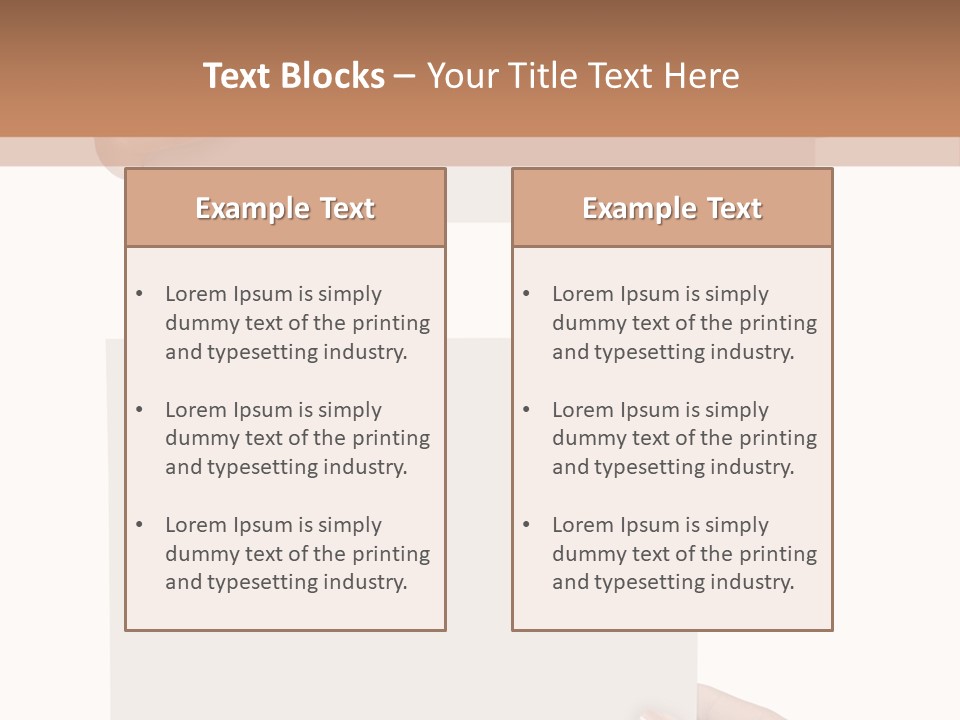 White Copy Space Showing PowerPoint Template