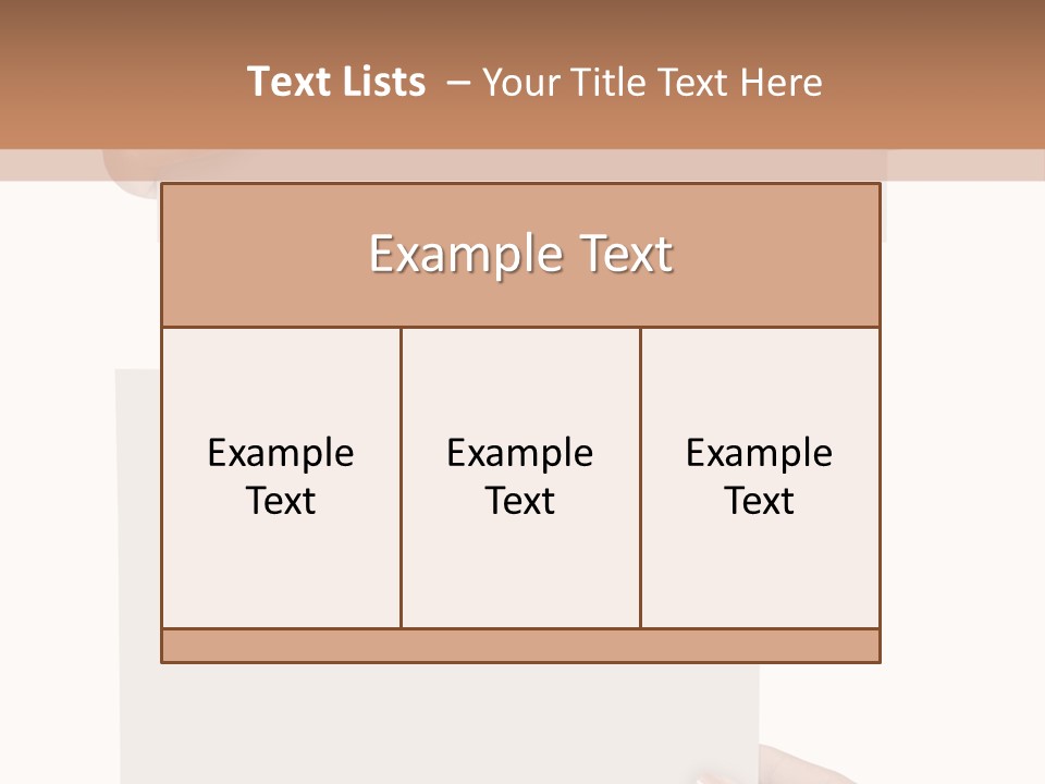 White Copy Space Showing PowerPoint Template