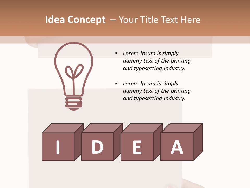 White Copy Space Showing PowerPoint Template