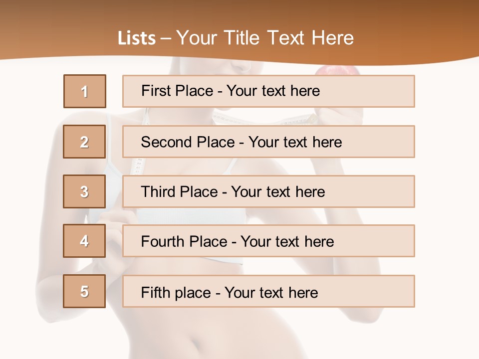 Model Nude Bottom PowerPoint Template