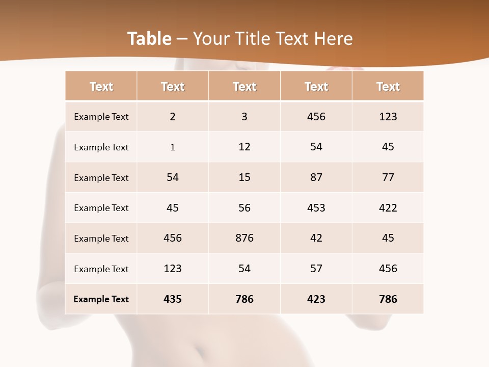 Model Nude Bottom PowerPoint Template