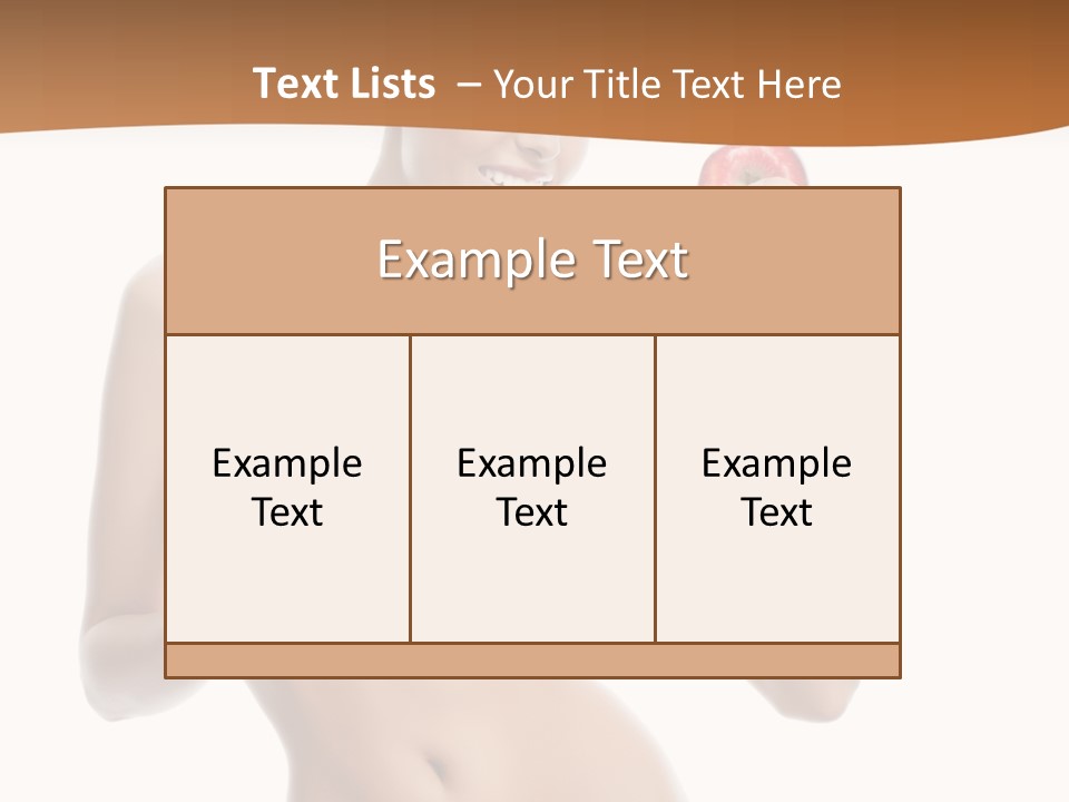 Model Nude Bottom PowerPoint Template
