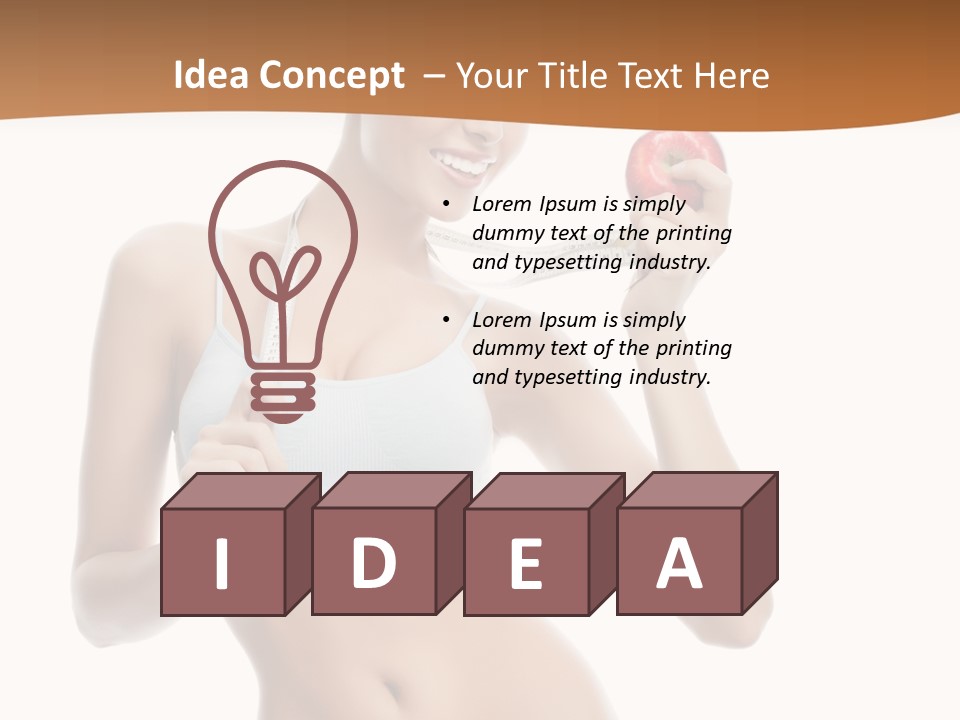 Model Nude Bottom PowerPoint Template
