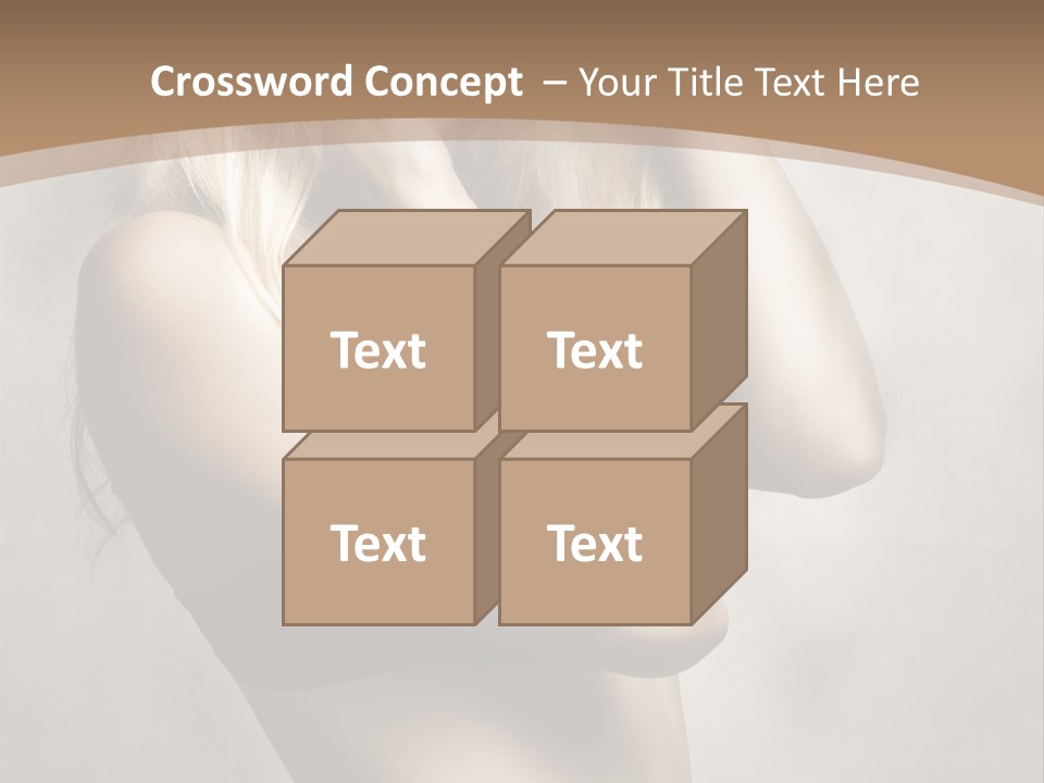 Bra Wearing Make Up PowerPoint Template