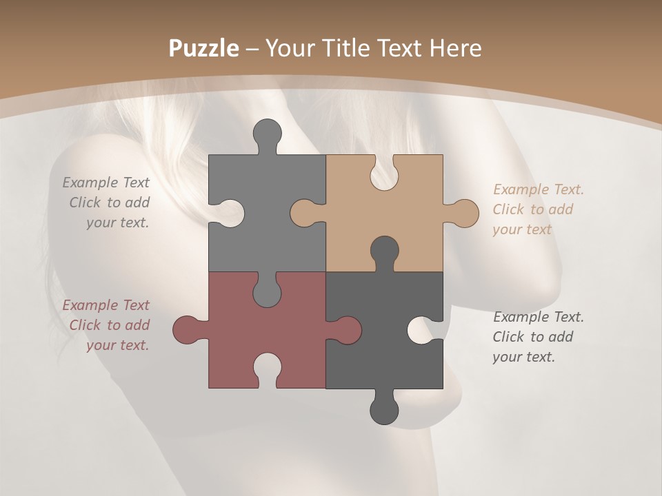 Bra Wearing Make Up PowerPoint Template