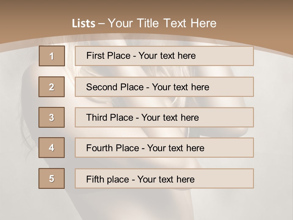 Bra Wearing Make Up PowerPoint Template