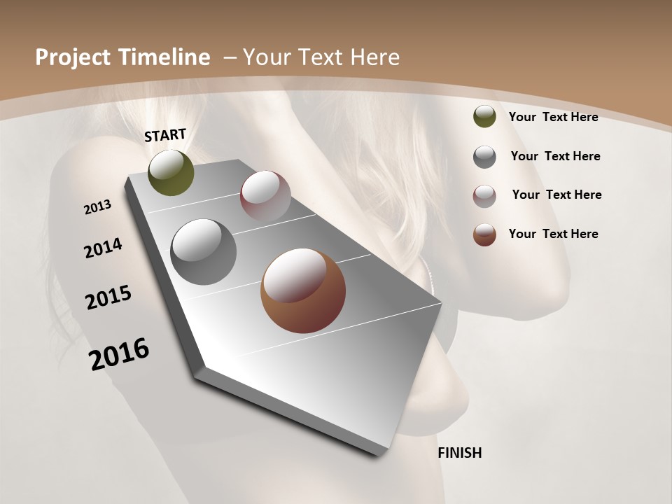 Bra Wearing Make Up PowerPoint Template