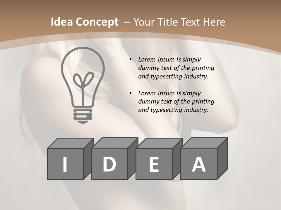 Bra Wearing Make Up PowerPoint Template